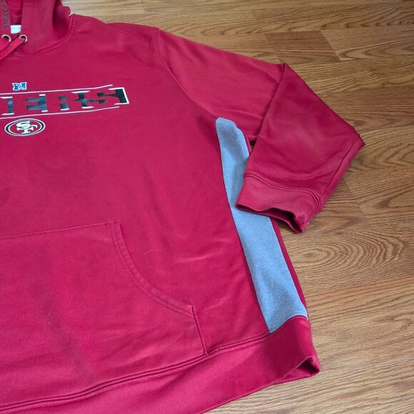 Y2K San Francisco 49ers Red Hoodie Pullover Men's XL NFL Team Apparel Jacket - Picture 4 of 9